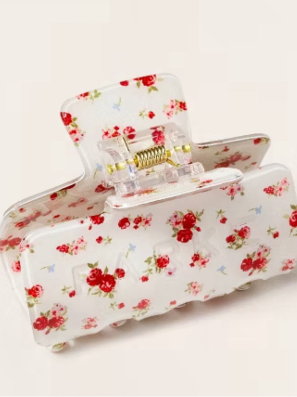 PARKE X TARGET White Floral Claw Clip